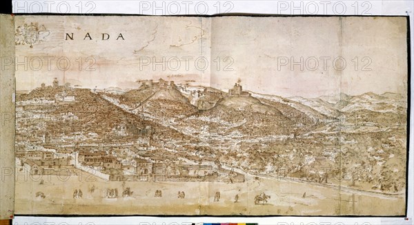 WYNGAERDE ANTON VAN DEN ?/1571
GRANADA-1567-DIBUJO-AGUADA-SEPIA-420x1572mm- URBANISMO