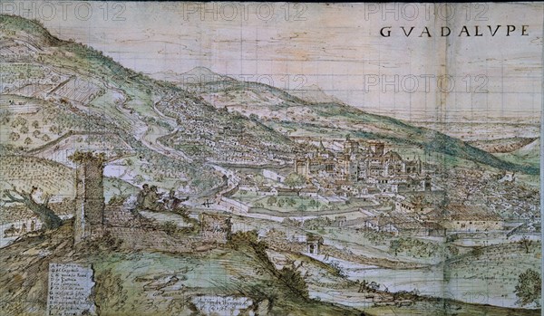 WYNGAERDE ANTON VAN DEN ?/1571
GUADALUPE-DIBUJO-SEPIA-1567-420X1115MM-
VIENA, BIBLIOTECA