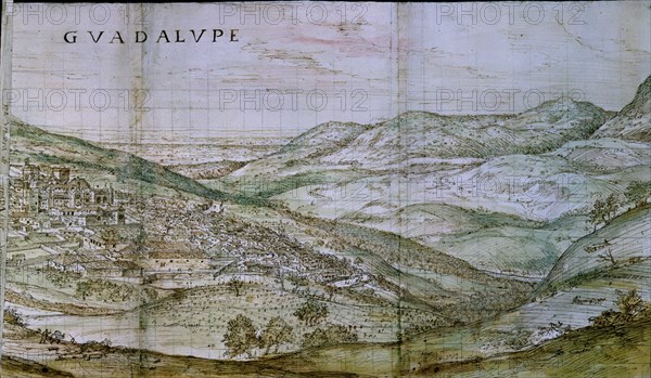 WYNGAERDE ANTON VAN DEN ?/1571
GUADALUPE-DIBUJO-SEPIA-1567-420X1115MM-
VIENA, BIBLIOTECA