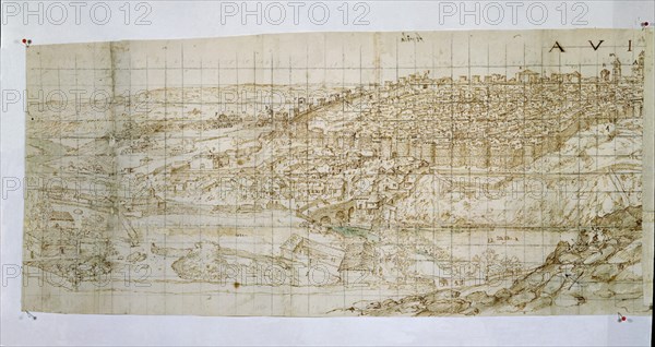 WYNGAERDE ANTON VAN DEN ?/1571
AVILA-1570-DIBUJO-SEPIA-314X1152MM-
VIENA, BIBLIOTECA