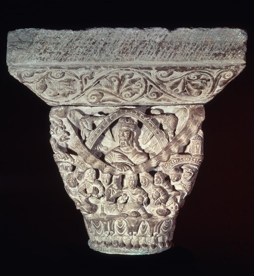CAPITEL ROMANICO PROC DE LA ANTIGUA CATEDRAL-LA HISTORIA DE JOB
PAMPLONA, MUSEO DE