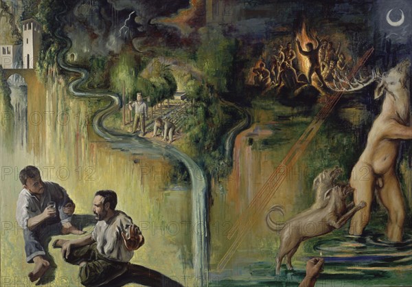 PEREZ VILLALTA GUILLERMO 1948-
HISTORIA NATURAL-1987-200X282 CM
PARIS, COLECCION DUQUE