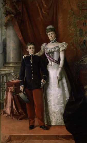 ALVAREZ CATALA LUIS 1836/1901
ALFONSO XIII Y DÑA MªCRISTINA DE HABSBURGO-REINA REGENTE 1898-O/L