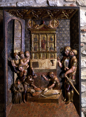 RELIEVE EN MADERA-MARTIRIO DE OBISPO
GERONA, CATEDRAL-MUSEO
GERONA

This image is not
