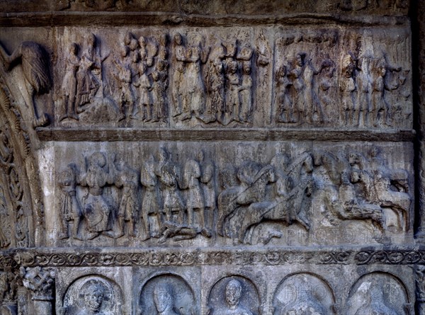 PORTADA-DET DERECHA-EXODO-MANA-PASO MAR ROJO-MOISES
RIPOLL, MONASTERIO DE SANTA MARIA
GERONA
