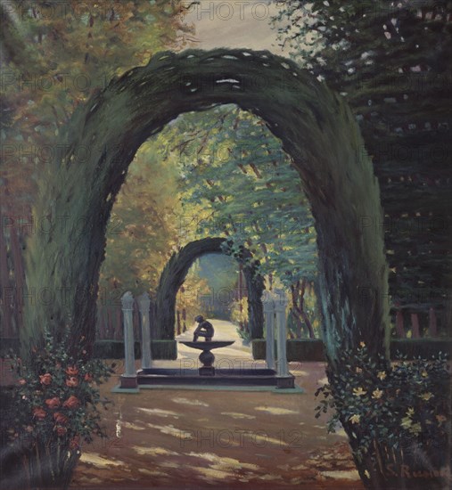 RUSIÑOL SANTIAGO 1861/1931
JARDINES DE ARANJUEZ - LA FUENTE DEL NIÑO DE LA ESPINA - MODERNISMO