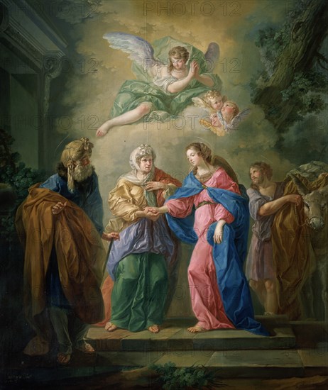 PARET Y ALCAZAR LUIS 1746/1799
LA VISITACION DE LA VIRGEN A SANTA ISABEL-S XVIII-ROCOCO