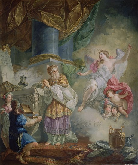 PARET Y ALCAZAR LUIS 1746/1799
LA APARICION DEL ARCANGEL A ZACARIAS-S XVIII- ROCOCO
