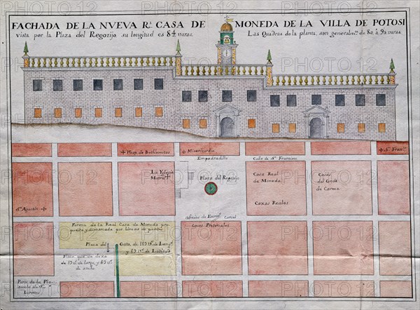 POTOSI-FACHADA NUEVA CASA MONEDA-BUENOS A 263-264- CONSTRUIDA HACIA 1750
SEVILLA, ARCHIVO