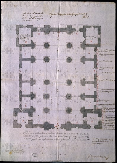 TORRE JUAN DE LA
PLANO PARA CATEDRAL DE LA HABANA-1609-S D-MYP 24
SEVILLA, ARCHIVO