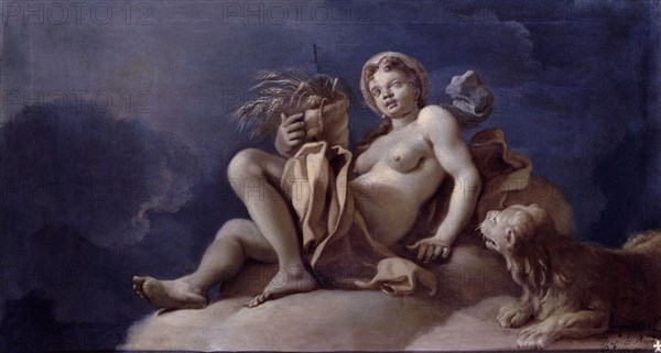 MURA FRANCESCO 1696/1784
ALEGORIA DE AFRICA-1738-37X69 CM-OLEO
MADRID, PALACIO