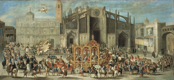 MARTINEZ DOMINGO
CARRO DEL PREGON-proclamacion de Fernando VI y Barbara de Braganza-1476-mascara o