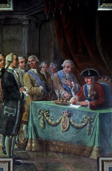 MONTAÑA PEDRO PABLO
CARLOS III FIRMA DECRETO DE COMERCIO CON AMERICA-S XVIII
BARCELONA, GOBIERNO