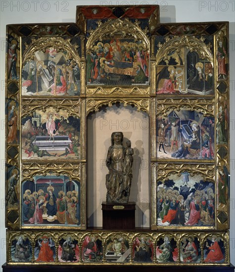 NICOLAU PERE
RETABLO-GOZOS DE LA VIRGEN-TEMPLE/TABLA-259X221 CM
BILBAO, MUSEO BELLAS