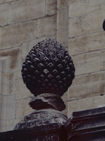 EXTERIOR-REJA DEL ATRIO-REMATE DE COLUMNA EN FORMA DE PIÑA
JAEN, CATEDRAL
JAEN

This image is