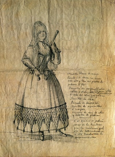 MADRAZO FEDERICO 1815/94
FIGURIN PARA LA ZARZUELA PAN Y TOROS
MADRID, MUSEO MUNICIPAL
MADRID