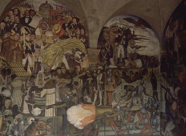 RIVERA DIEGO 1886/1957
ESCALERA PRINCIPAL-MURALES DE LA HISTORIA DE MEXICO
MEXICO DF, PALACIO