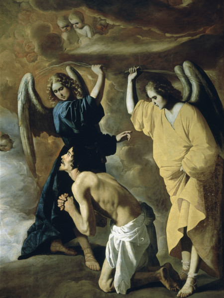 Zurbaran, Chapelle Saint Jérôme - Punition de Saint Jérôme (détail)
