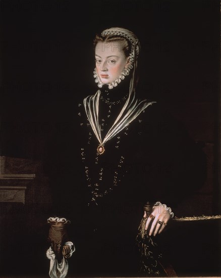 SANCHEZ COELLO ALONSO 1531/88
JUANA DE PORTUGAL-1557-116x193 CM-O/L-HIJA MENOR DE CARLOS V/ISABEL