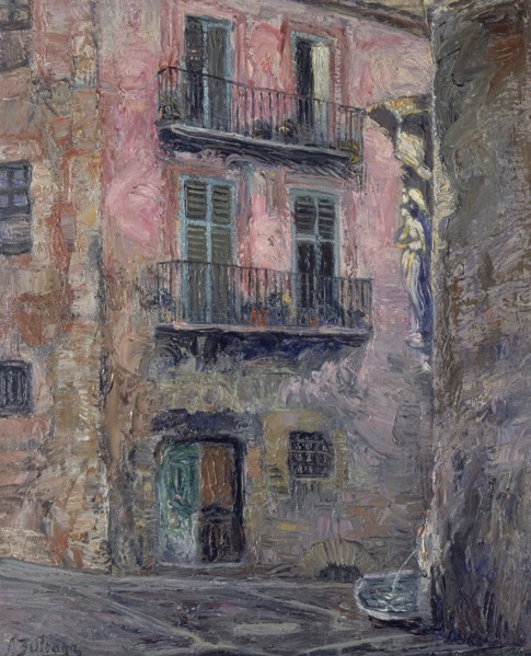 Ignacio Zuloaga (1870-1945)     CALLE DEL ANGEL DE GERONA - 1931 - OLEO/LIENZO - 80 x 67 CM.