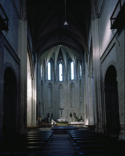 IGLESIA-INTERIOR HACIA LA CABECERA-HISPANO-FLAMENCO-S XV-
VALLADOLID, IGLESIA DE SAN