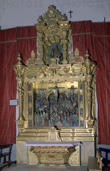RETABLO CON CALVARIO FLAMENCO-CONJUNTO-
SEGOVIA, CONVENTO DE SAN ANTONIO REAL
SEGOVIA

This