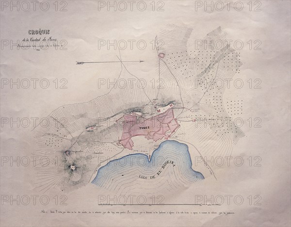 XIMENEZ DE SANDOVAL
CROQUIS DE LA CIUDAD DE TUNEZ-1844-
MADRID, SERVICIO GEOGRAFICO