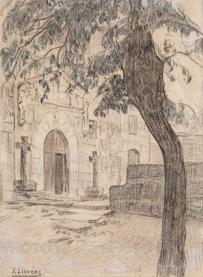 LLORENS FRANCISCO 1874-1948
CAMBADOS-1924-DIBUJO PAPEL CRUDO CARBONY LAPIZ COLOR-225X185
MADRID,