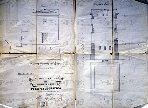 MATHE JOSE MARIA
TORRE TELEGRAFICA-DIBUJO-BARNA 17/11/1848-
MADRID, MUSEO POSTAL
MADRID

This