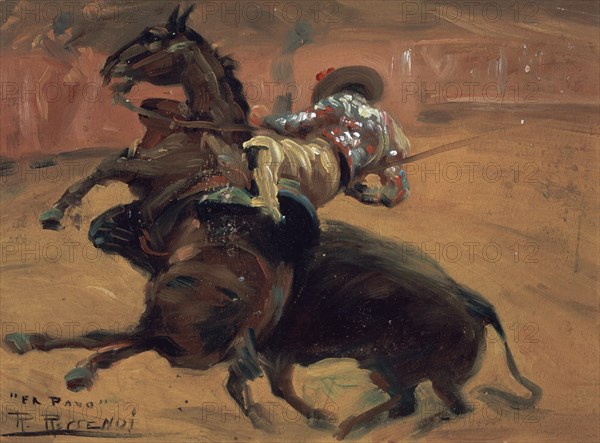 RESSENDI ROMERO BALDOMERO 1922-77
EL PAVO (PICADOR)-40X54 CM-O/L
SEVILLA, BANCO
