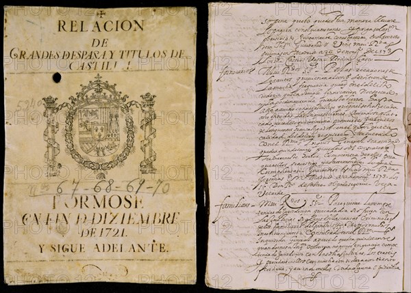 RELACION DE  GRANDES DE ESPAÑA Y TITULOS DE CASTILLA-INQUISIC 1573
MADRID, ARCHIVO HISTORICO
