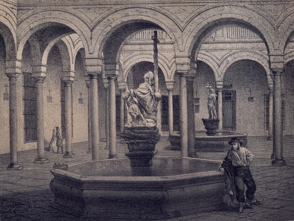 DONON JULIO
LITOGRAFIA-PATIO DEL HOSPITAL DE LA CARIDAD DE SEVILLA 1856
MADRID, LIBRERIA LUIS