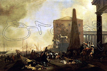 WEENIX JAN BAPTIST
VISTA DE PUERTO ITALIANO-1649-LIENZO 106X158CM-NºINV.10248
UTRECHT, MUSEO