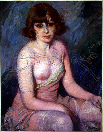 ZULOAGA IGNACIO 1870-1945
(MUJER EN ROPA INTERIOR CON UN PECHO AL DESCUBIERTO)
PEDRAZA, COLECCION