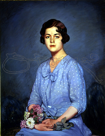 ZULOAGA IGNACIO 1870-1945
(RETRATO DE JOVEN SENTADA CON FLORES EN LA MANO)
PEDRAZA, COLECCION