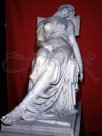 CAMPENY DAMIAN 1771/1855
I-ESCULTURA EN MARMOL-LUCRECIA MORIBUNDA- (DAMA ROMANA DE 510