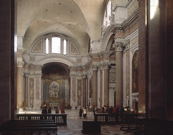 INTERIOR-NAVE DEL CRUCERO CON CAPILLA AL FONDO-S XVII
ROMA, IGLESIA DE SANTA MARIA ANGELES