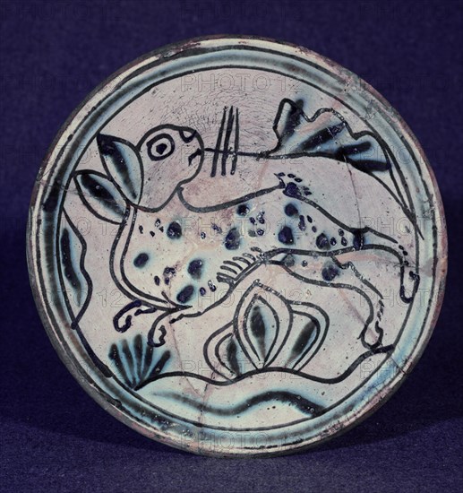 PLATO CATALAN-S XIV CON LIEBRE-VERDE Y MANGANESO
BARCELONA, MUSEO CERAMICA
BARCELONA

This