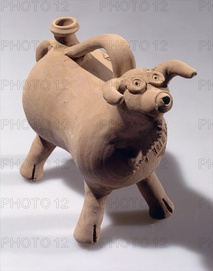 BOTIJO CON FORMA DE TORO-SIN VIDRIAR-CERAMICA POPULAR S XX
ALHAMA DE ARAGON, COLECCION
