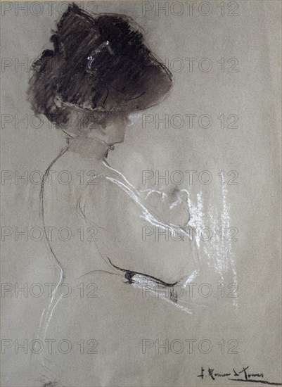 ROMERO DE TORRES JULIO 1874/1930
MUJER CON SOMBRERO -DIBUJO
MADRID, COLECCION CAROLINA