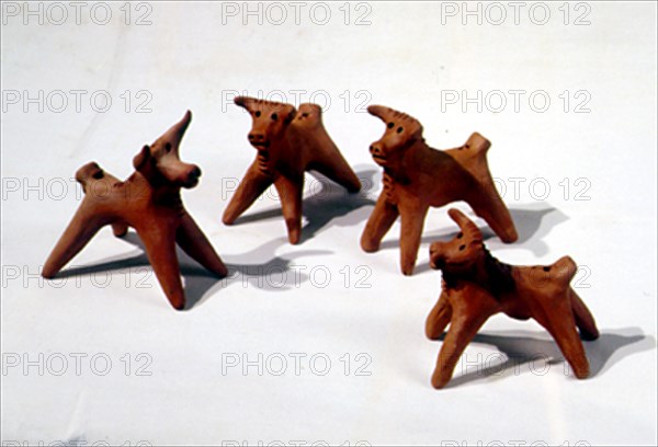 PITOS EN FORMA DE TOROS-BARRO
GUADIX, COLECCION PARTICULAR
GRANADA

This image is not