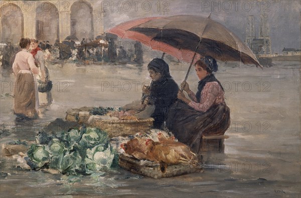 LUNA Y NOVICIO JUAN 1857-1900
MERCADO DE PORTUGALETE O/L 40,5X61 CM INV 69/159
BILBAO, MUSEO