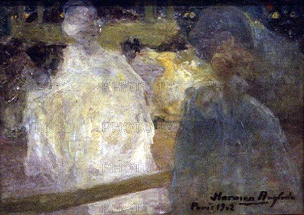 ANGLADA CAMARASA H 1871/1959
CAFE DE PARIS 1902 O/L 24X33 CM
BARCELONA, COLECCION