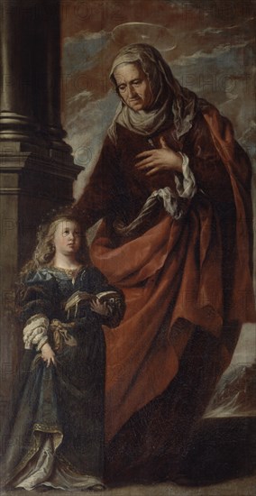 ANONIMO MADRILEÑO
SANTA ANA CONDUCIENDO A LA VIRGEN-L.2,09X1,10-2ªMITAD S XVII-DEPOSITO