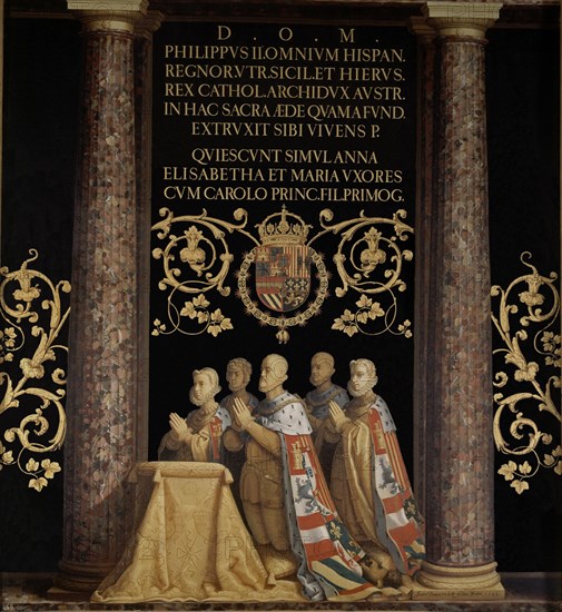 PANTOJA DE LA CRUZ 1553/1608
PINTURA DEL CENOTAFIO O GRUPO ESCULTORICO DE FELIPE II - 200x200 cm-