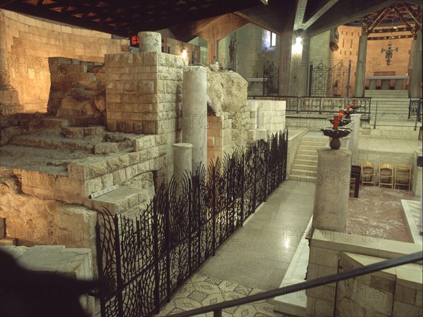 INTERIOR-IGLESIA Y CASA DE MARIA-AQUI SE PRODUJO LA ANUNCIACION DEL ANGEL
NAZARET, BASILICA DE LA