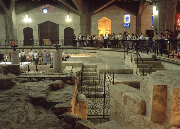 INTERIOR-IGLESIA Y CASA DE MARIA-AQUI SE PRODUJO LA ANUNCIACION DEL ANGEL
NAZARET, BASILICA DE LA