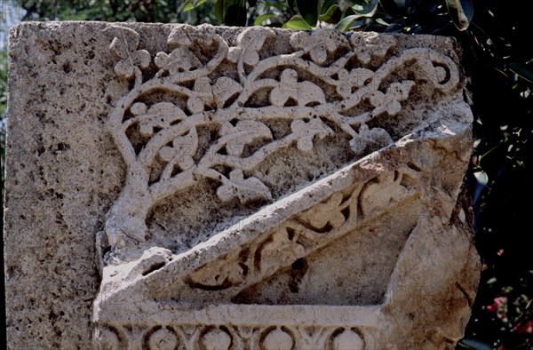 RESTOS-S II/III-PIEDRA CON DECORACION VEGETAL
CAFARNAUN, SINAGOGA
ISRAEL

This image is not