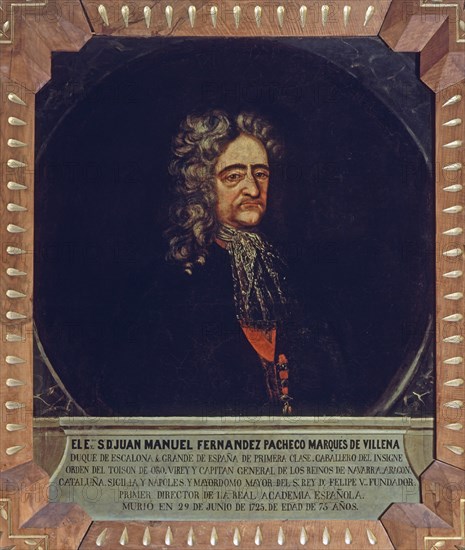 JUAN MANUEL FERNANDEZ PACHECO/ MARQUES DE VILLENA/ PRIMER DIRECTOR/ +1725/ O/L
MADRID, ACADEMIA DE