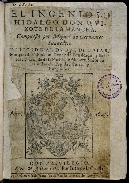 Cervantes, Cover - The Ingenious Hidalgo Don Quixote de la Mancha